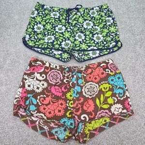 Vera Bradley Pajama Shorts Bundle XL Womens Floral Cotton Sleep Shorts 2 Pair